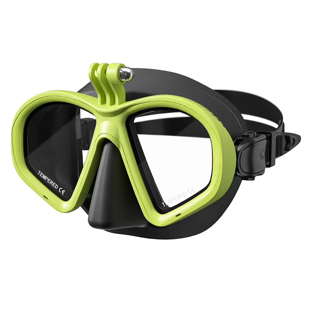 Sıcak satış profesyonel sualtı kamera dalış maskesi spor kamera GoPro için tüplü şnorkel yüzme gözlükleri