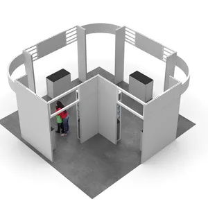 Stand de exhibición Modular de estilo Exbition, cabinas de exhibición de ropa, diseño de feria, configuración rápida, 3D, Bodyscan, 2022