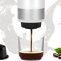 Machine à expresso portable 20 bars, cafetière à capsules, rechargeable par USB, mini-cafetière pour les voyages, l'extérieur et le bureau