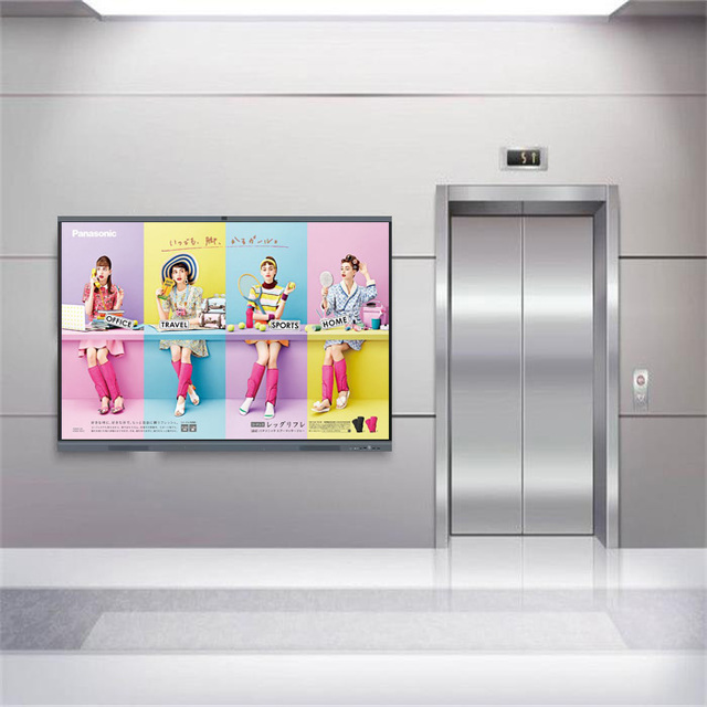 Touch LCD Digital Signage Display for Elevators and Retail, 21.5-55 Inch Sizes, Aluminum Mounted