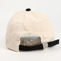 Gorra de Béisbol de Pana de 5 Paneles Unisex de Alta Calidad al Por Mayor Personalizada BSCI OEM de Estilo Vintage con Logotipo Bordado Curvo para Hombre y Mujer
