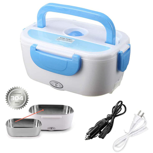 AC110v 240v Car Portable Tiffin Heating Bento Lunch Box Electric Kids Stainless Steel Lunch Box For Office School