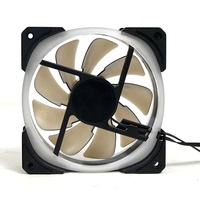 Refroidisseur de processeur pour jeux avec dissipateur thermique en cuivre à double anneau RGB de 120 mm, roulement fluide PWM, 16 lumières LED pour boîtier d'ordinateur, ventilateur de bureau