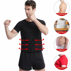Body Shaper pour hommes Sweats chauds <span class=keywords><strong>Sauna</strong></span> Sueur chaude Chemise amincissante <span class=keywords><strong>T</strong></span>-<span class=keywords><strong>shirt</strong></span> de perte de poids - Product Image 5