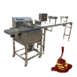 Giá Thấp Trung Quốc Bất Động Nhà Máy Mini Năng Lượng Thanh Sô Cô La Lớp Phủ Dòng Sô Cô La Nhỏ Enrobing Máy - Product Image 1