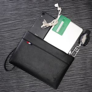 Borsa di frizione di cuoio di grande capacità per gli uomini, borsa di lusso per il telefono, sacchetto famoso di marca per il ragazzo, portafoglio, progettista - Product Image 4