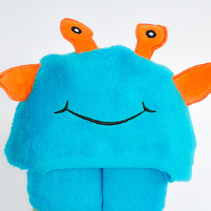 Alien Hooded <b>Turkish</b> <b>Towel</b> for Little Kids-Bamboo Rayon - Product Image 3