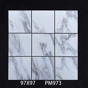 97*97mm Structure solide bleu blanc méditerranéen extérieur hôtel <span class=keywords><strong>piscine</strong></span> poisson paysage tuiles <span class=keywords><strong>piscine</strong></span> mosaïque Puzzle tuile - Product Image 5