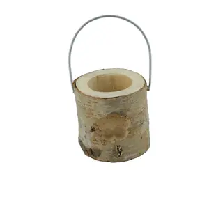 Supporto della lampada di supporto di candela di legno di betulla betulla supporto di candela, YS21-036