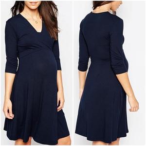 Vestido elegante de gama alta telas flor sin mínimo maternidad mujeres embarazadas ropa femenina ropa de casa - Product Image 4