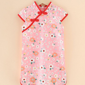 Robe Cheongsam Qipao florale pour bébé fille chinoise, vêtements de fête, robes de princesse d'été pour enfants - Product Image 2