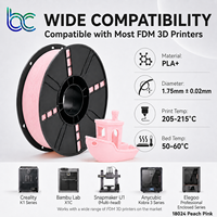 Filament d'imprimante 3D Becreative PLA+ 1,75 mm, tolérance de 0,02 mm, haute résistance, paquet de 1 kg, alimentation facile