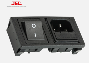 Venta al por mayor de alta calidad AC toma de corriente eléctrica C14 enchufe de entrada con interruptor basculante y portafusibles - Product Image 2