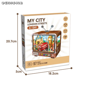 97 pezzi decorazione fatta a mano TV Micro paesaggio fai da te 3d <span class=keywords><strong>puzzle</strong></span> in legno per adulti bambini - Product Image 6