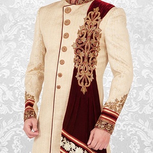 Beautiful-Embroidery on Stunning-Indo- Western SHERWANI Dress for INDIAN & PAKISTAN MEN WEDDING Dress-2020 - Product Image 1