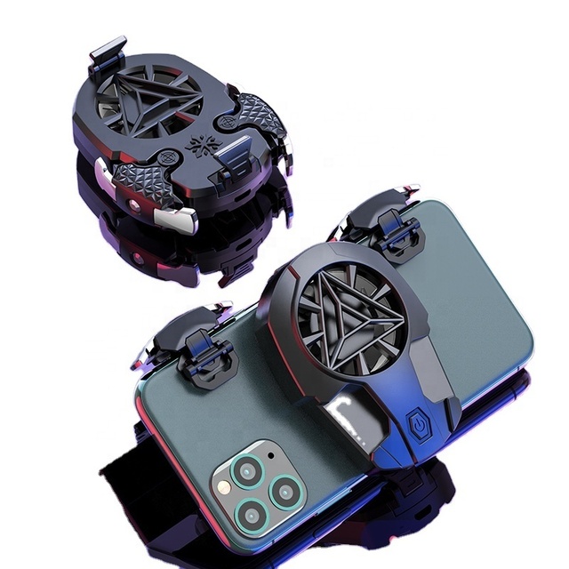 Newest Z02 Mobile Game Controller Joystick for L1R1 Fire/Aim Key with Cooling Fan Plastic Mobile Phone Gamepad