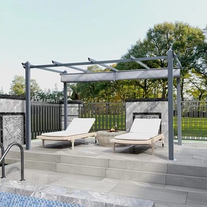 Pérgola plegable de aluminio para exteriores, toldos de tamaño estándar 3x4 M, protección contra la lluvia y el <span class=keywords><strong>sol</strong></span>, con recubrimiento de polvo de aluminio - Product Image 2