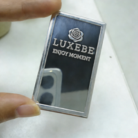 Étiquette métallique en relief, autocollant personnalisé, aluminium noir et or, plaque signalétique métallique pour flacon de parfum