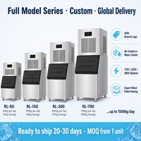 Machine à glace en flocons de 60 kg, 150 kg, 300 kg, 500 kg, 1000 kg pour usage quotidien, idéale pour buffets, KTV, laboratoires, supermarchés, OEM