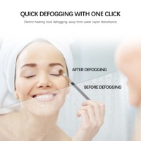 Miroir de maquillage intelligent avec éclairage LED, haut-parleur Bluetooth, anti-buée, affichage de l'heure/température, design moderne pour salon, hôtel, maison