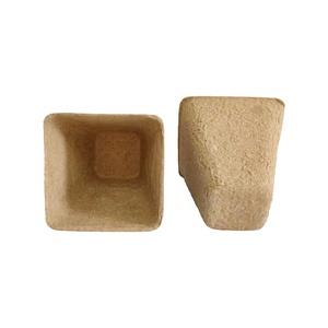 Plateau de <span class=keywords><strong>semis</strong></span> de pâte biodégradable recyclable jardinière de graines de fleurs jetable ronde/carrée Pots de pépinière de pâte à papier tasses de <span class=keywords><strong>semis</strong></span> - Product Image 4