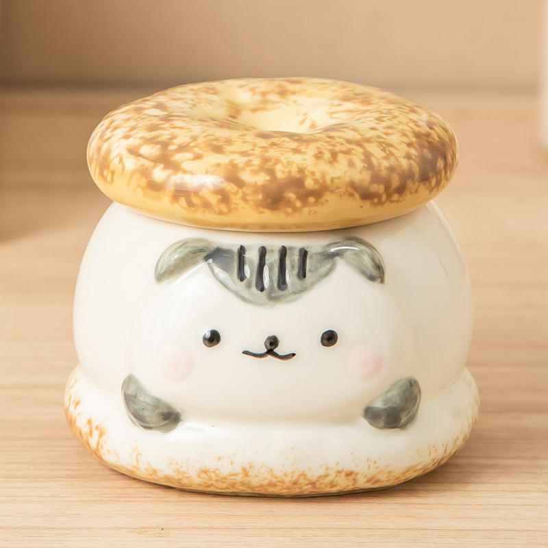 Tapa de taza de gato galleta