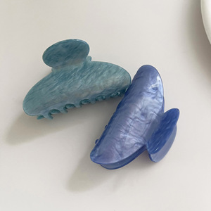SAIYII yüksek kalite özel Logo kabuk desen kadın saç tokası pençe akrilik pençeleri saç aksesuarları - Product Image 4