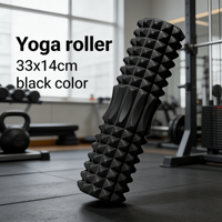 VIGFIT Rodillo de Espuma de Corcho para Yoga con Diseño de Dientes de Lobo, Rodillo de Masaje para Yoga, Rodillo de Yoga para Relajación Muscular en el Gimnasio