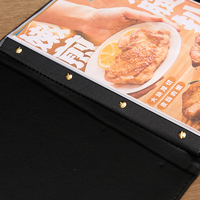 Vin rouge cuir Menu dossiers A4 PVC hôtel Double vue Menu couverture livre pour Restaurant Menu titulaire Faux cuir