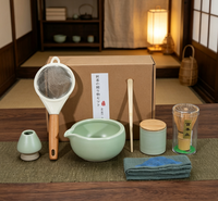 Bol à matcha en céramique de haute qualité, moderne et luxueux, 7 pièces, pour cérémonie, écologique, durable, 500 ml, kit d'outils pour matcha Chawan