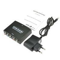 Convertidor HDM1 a Ypbpr con 5 RCA, Convertidor de Video RGB Ypbpr con Entrada HDMI y Salida Ypbpr, Compatible con 1080P