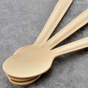 Espátula de madera desechable de estilo Vintage, cuchara de servicio de madera personalizada, Mini para fiesta, ecológica, 140mm, 160mm - Product Image 6