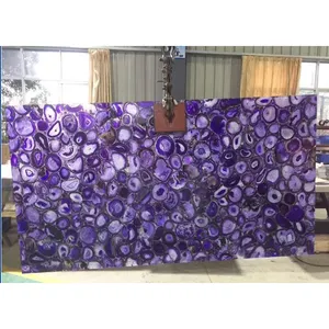 Polished Finish Purple Agate Semi Precious Stone, Solid At The Best Price