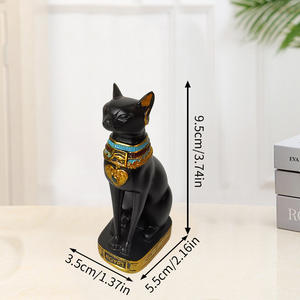 Luxe mignon dessin animé blanc <span class=keywords><strong>chat</strong></span> <span class=keywords><strong>noir</strong></span> ornements de noël articles chanceux <span class=keywords><strong>chat</strong></span> Statues résine artisanat pour cadeaux chambre décoration de la maison en vrac - Product Image 5