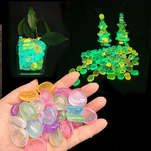 Starry Luminous Stone Garden <span class=keywords><strong>Aquarium</strong></span> Landschaft Stein dekoration Gartenbau Hof Luminous Pebble Dark Luminous Stone - Product Image 2