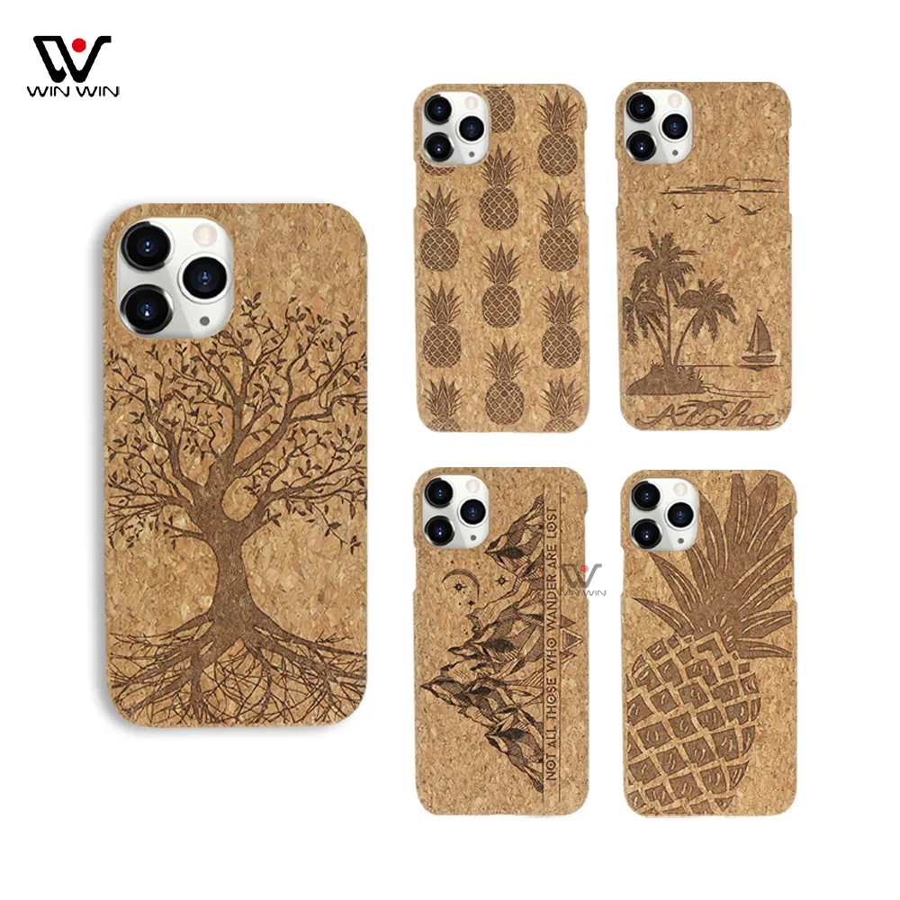 Free Shipping Win Win Eco Friendly Cork Wood High Quality Soft Cell Phone Case For IPhone 11