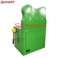 Machine de jeu d'arcade Whack-a-Mole verte en métal pour enfants, à monnayeur, avec support anglais, 2 joueurs