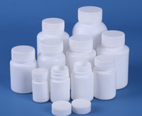 Bouteille de capsule PEHD blanche personnalisée de 15ml 20ml 30ml 60ml 80ml 100ml 120ml avec bouchon à vis