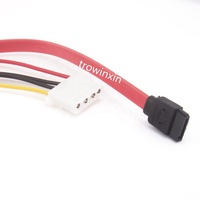 Cable de extensión Hdd, Combo de alimentación de datos Sata Serial de 7 + 15 Pines, macho a hembra, la mejor calidad