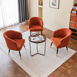 Style nordique moderne Simple lumière luxe haut de gamme chaise de <span class=keywords><strong>salle</strong></span> <span class=keywords><strong>à</strong></span> <span class=keywords><strong>manger</strong></span> dossier en tissu pour la maison salon hôtel <span class=keywords><strong>but</strong></span> de négociation - Product Image 3