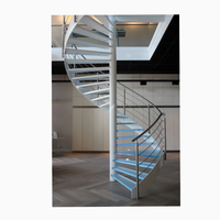 Escalier en colimaçon en acier inoxydable au design moderne, installation DIY, sûr, vente chaude, intérieur pour appartements, villas, maisons
