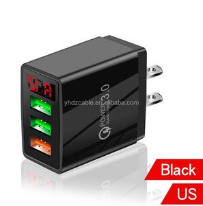 3USB digital fast charger QC3.0 multi-port charging head EU US UK 5V5.1A travel adapter for Apple Huawei Samsung - Product Image 6