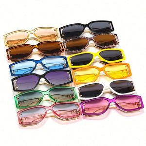 แว่นกันแดดทรงเหลี่ยมประดับหมุด รุ่นใหม่ล่าสุด สำหรับผู้หญิง ขาแว่นกว้าง ป้องกันรังสียูวี 400 สไตล์สตีมพังก์ ขนาดเล็ก ปี 2021 - Product Image 5