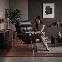 Fauteuil individuel de designer minimaliste pour salon, chaise de loisirs moderne de luxe pour hôtel, bureau, café, réception