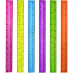 Regla de Plástico Transparente de Alta Calidad de 20-30 cm, 12 Pulgadas, Recta, Colorida, para Oficina y Escuela - Product Image 6