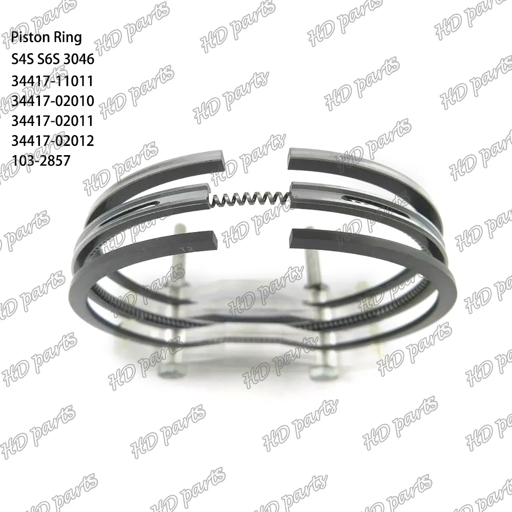 Anel de pistão S6R 37517-10010 adequado para máquinas MITSUBISHI escavadeiras, escavadeiras e peças de motor diesel