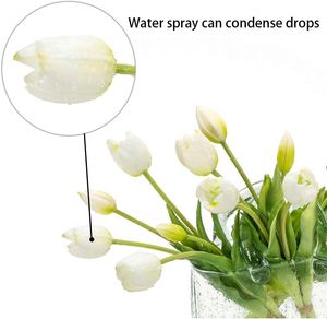 Ramo de Tulipanes Artificiales de PVC Suave de Alta Calidad al por Mayor, Ramo de 40 cm Hecho a Mano, Ecológico, Flores Artificiales Blancas para Mesa - Product Image 3