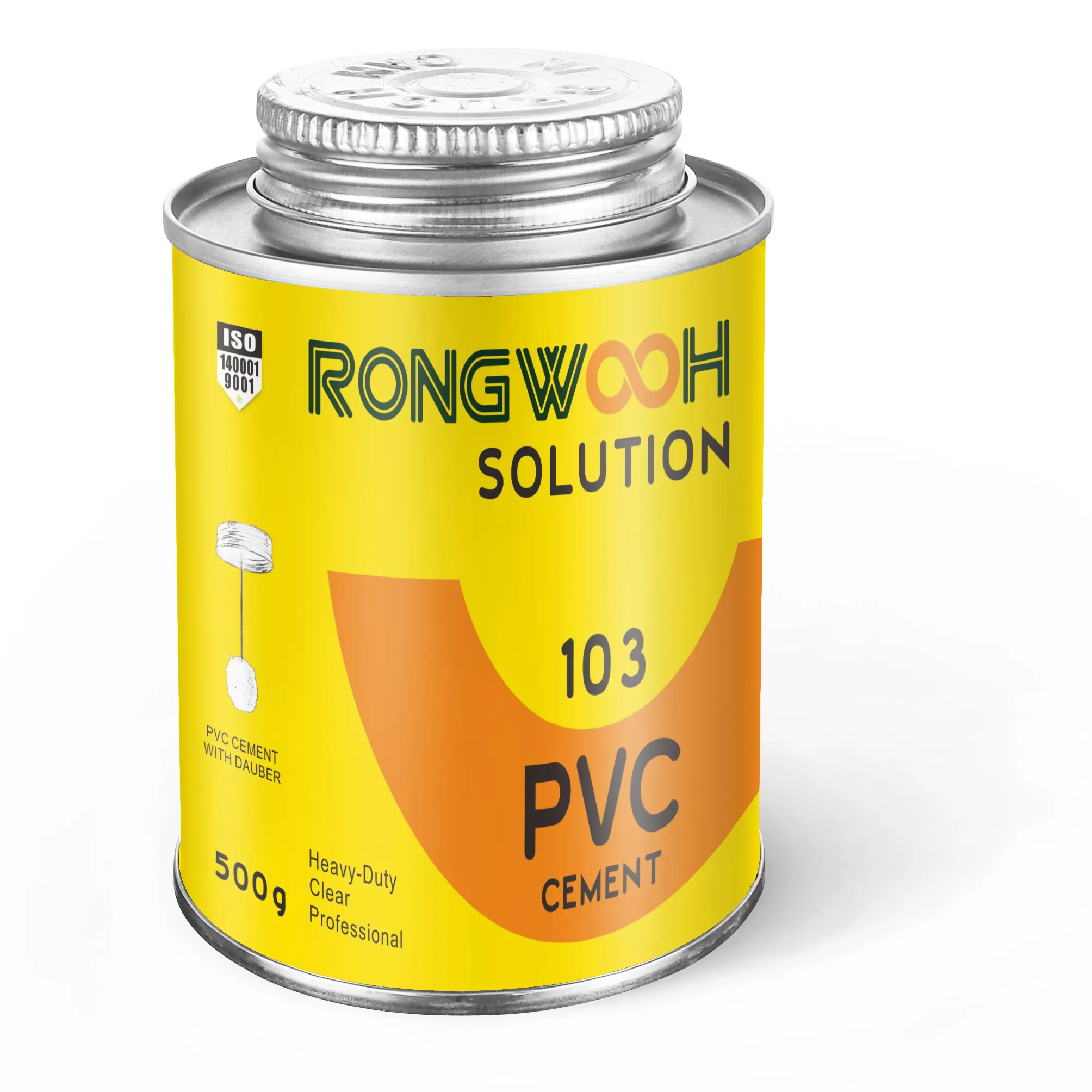 Cola de pvc da alta quantidade para o sistema industrial da tubulação do tratamento da água 125ml 250ml 500ml 1l