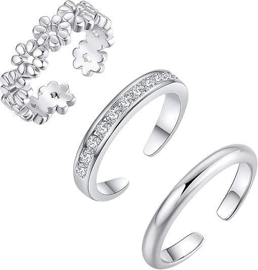 Foot ring three-piece set-silver