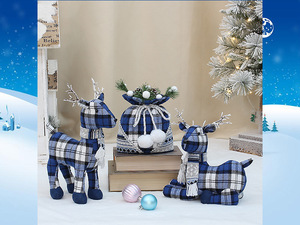 Muñeco de Ciervo de Peluche de Algodón DAMAI, Adornos Navideños, Ciervo Azul Suave Hecho a Mano, Juguete de Tela, Regalos para Niños - Product Image 5